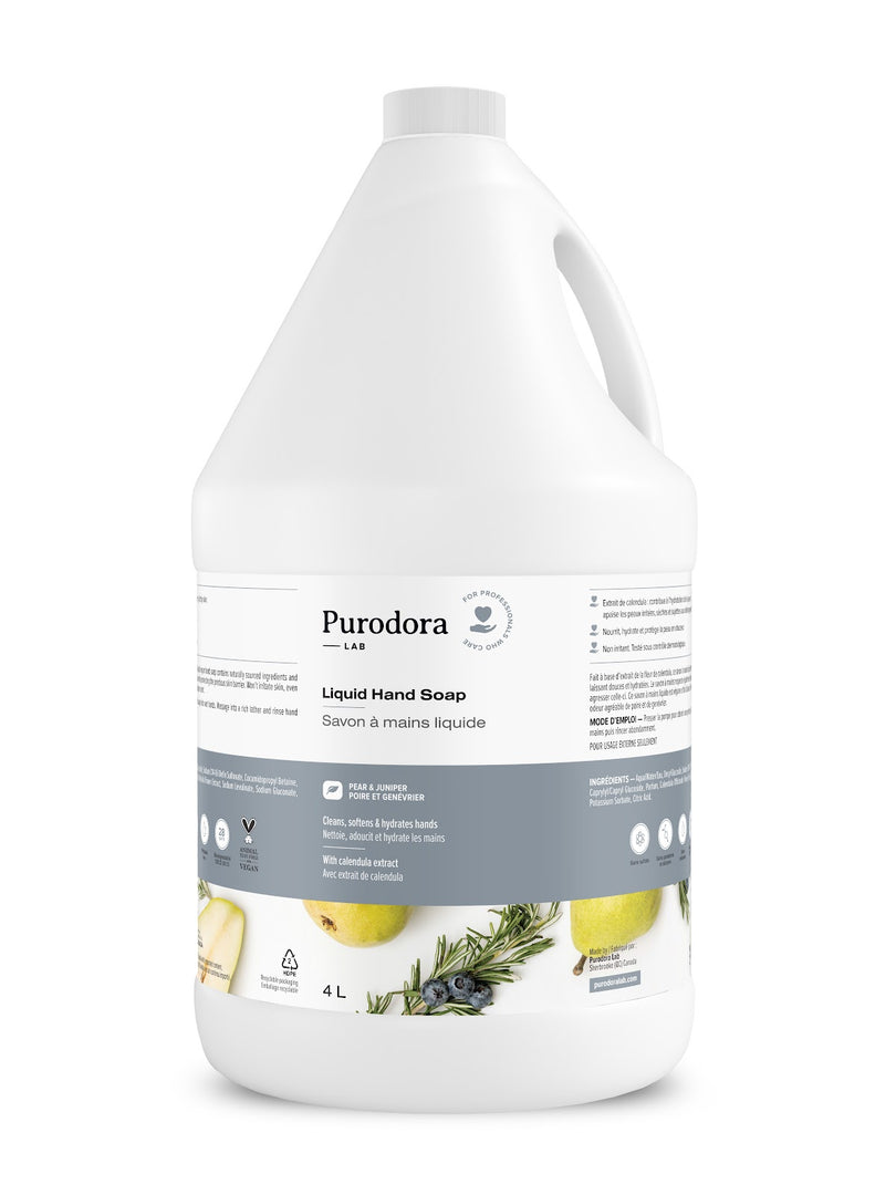 PURODORA Savon à Main Poire & Genévrier 4L