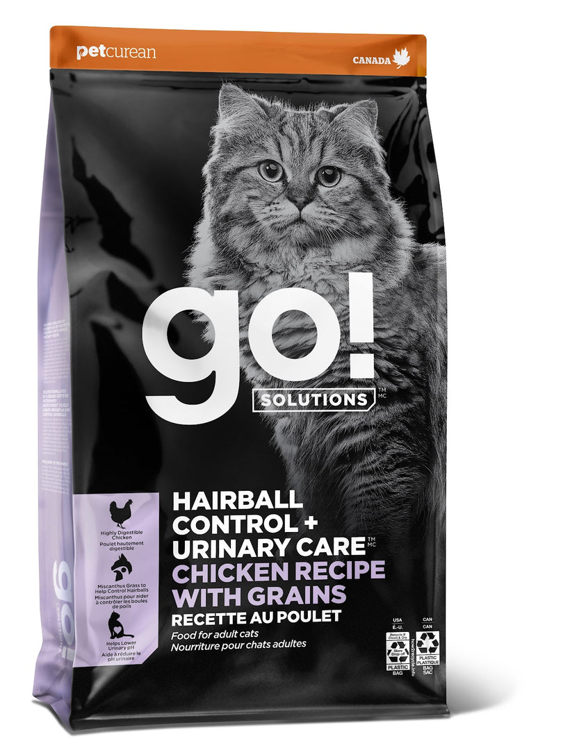 GO! Chat Contrôle Boules de Poils + Soins Urinaires, Poulet 7.27kg