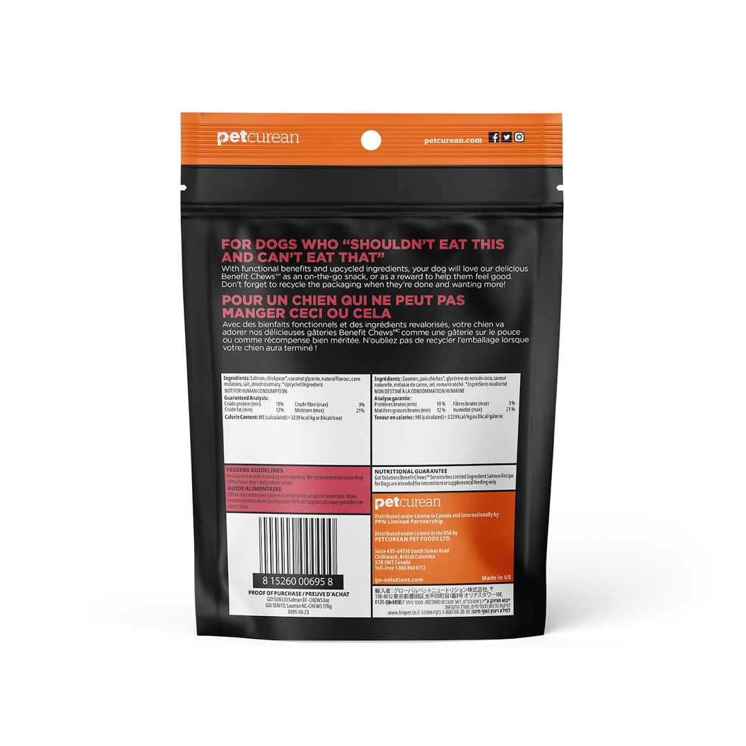 GO! SENSITIVITIES LID Gâteries Chien Saumon 170g