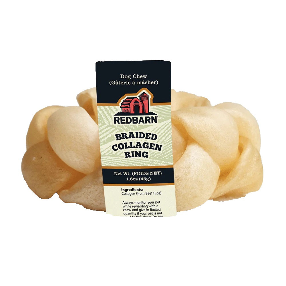 REDBARN Gâteries Chien Anneau Collagène Tressé 45g Vrac
