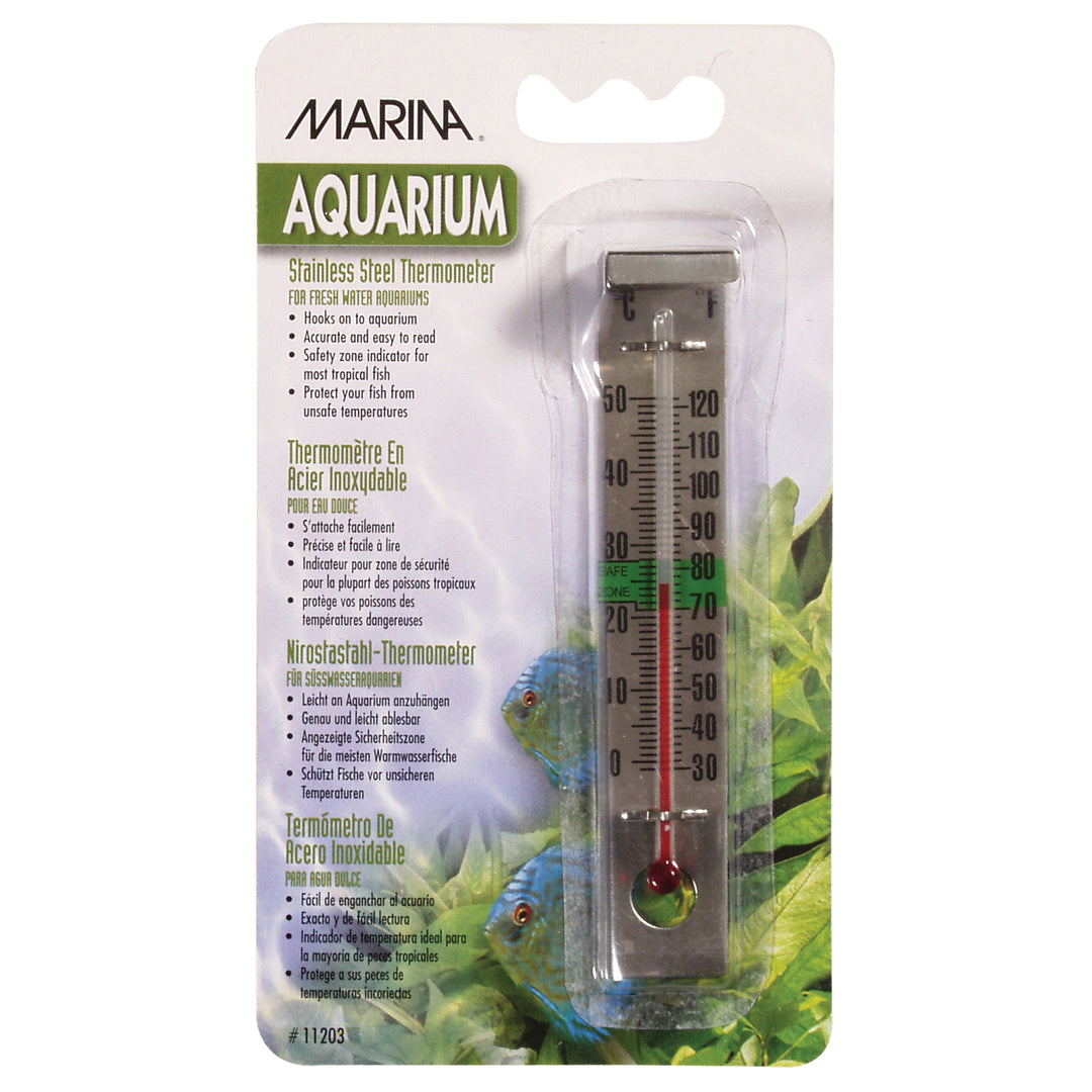MARINA Thermomètre Acier Inoxydable pour Aquarium