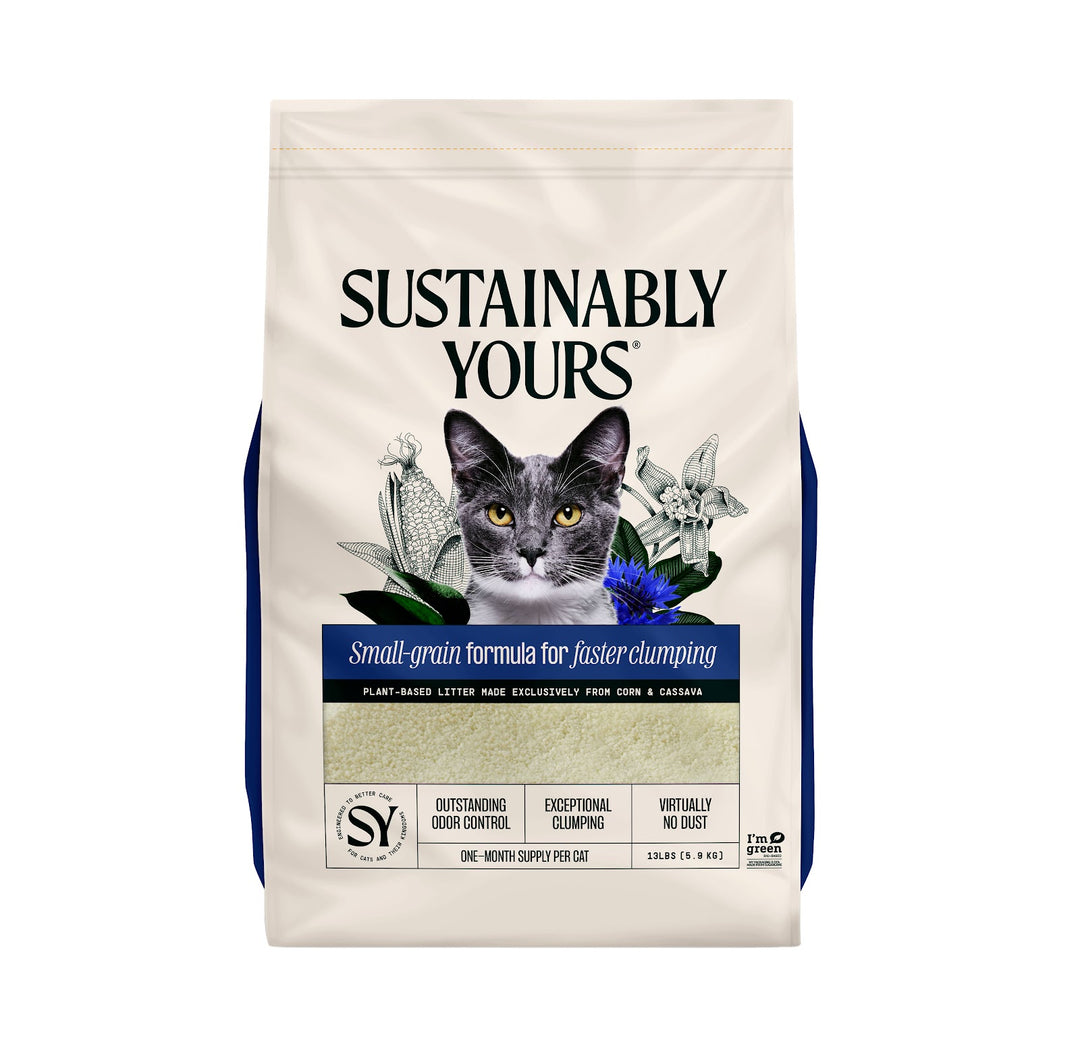 SUSTAINABLY YOURS Litière Small-Grain Multi-Chats 5.9kg