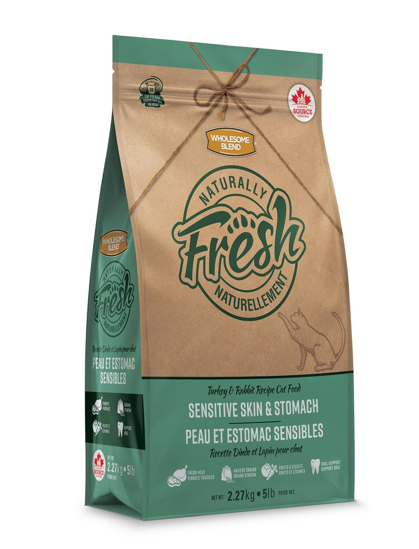 NATURALLY FRESH Chat Peau & Estomac Dinde & Lapin 2.27kg