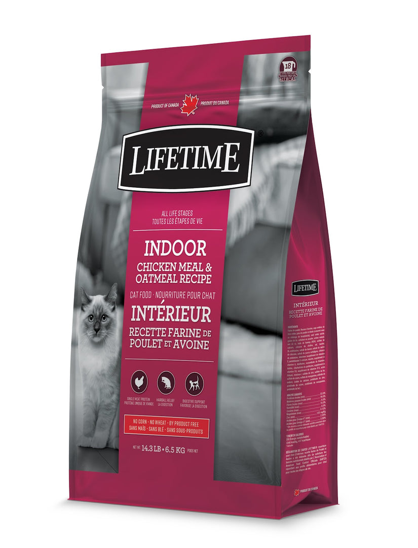 LIFETIME Chat d'Intérieur Poulet & Avoine 6.5kg