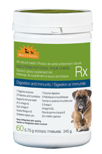 WELLY TAILS Chien Digestion & Immunité 345g