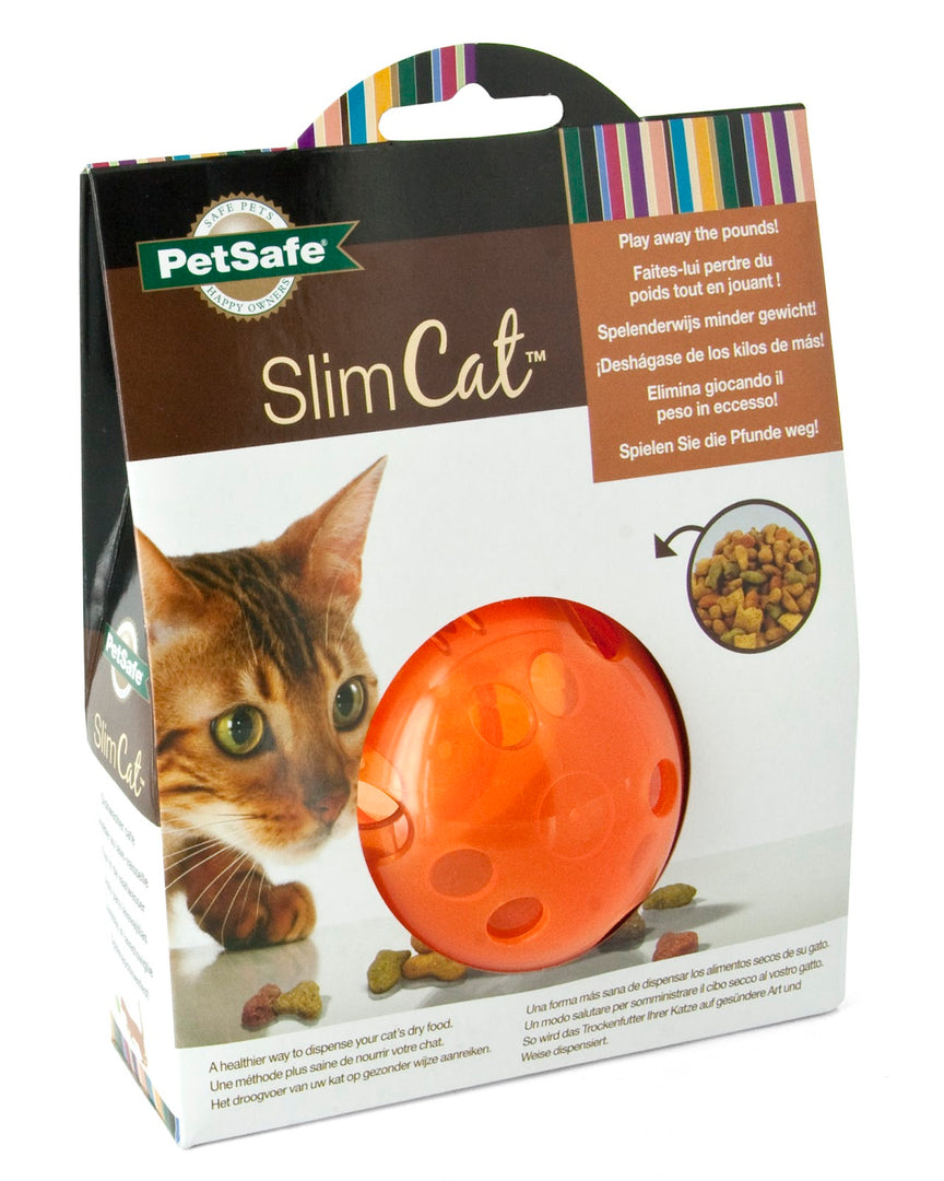 SLIMCAT Jouet Chat Interactif à Gâteries Orange