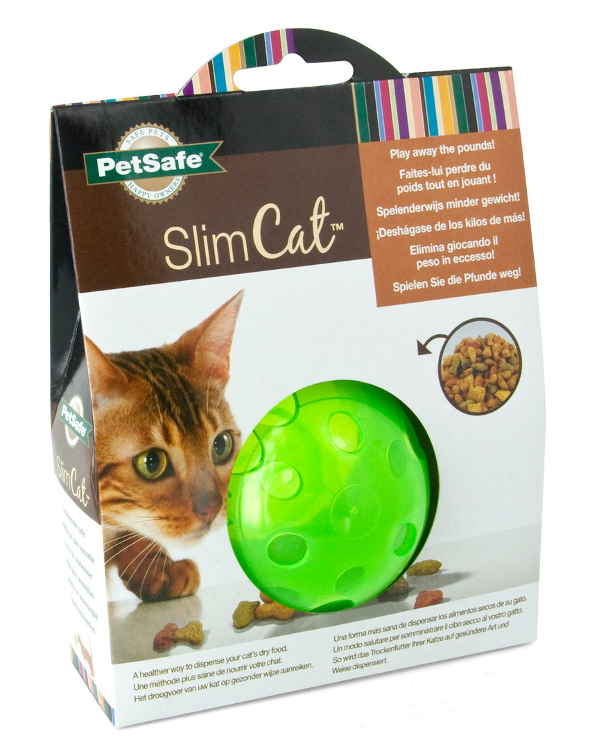 SLIMCAT Jouet Chat Interactif à Gâteries Vert