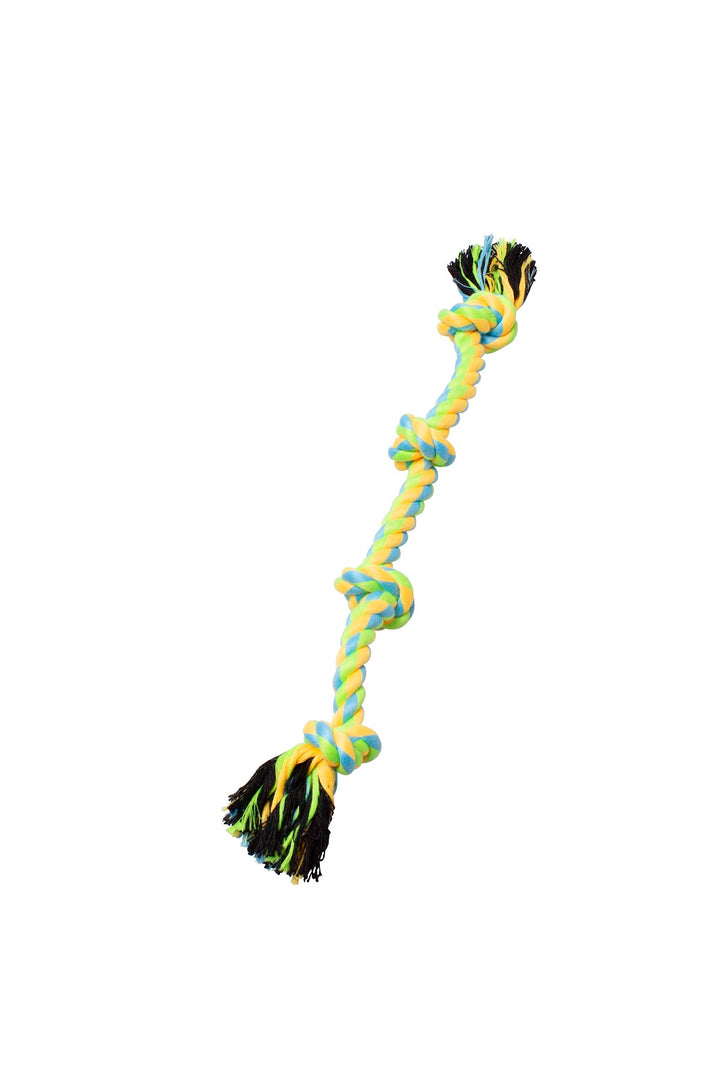 *BUD'Z Jouet Chien Corde 4 Nœuds 15.5" Vert & Jaune
