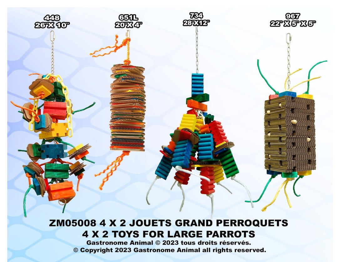 FUNMAX Jouet Ensemble pour Grand Perroquet 8pc (02)