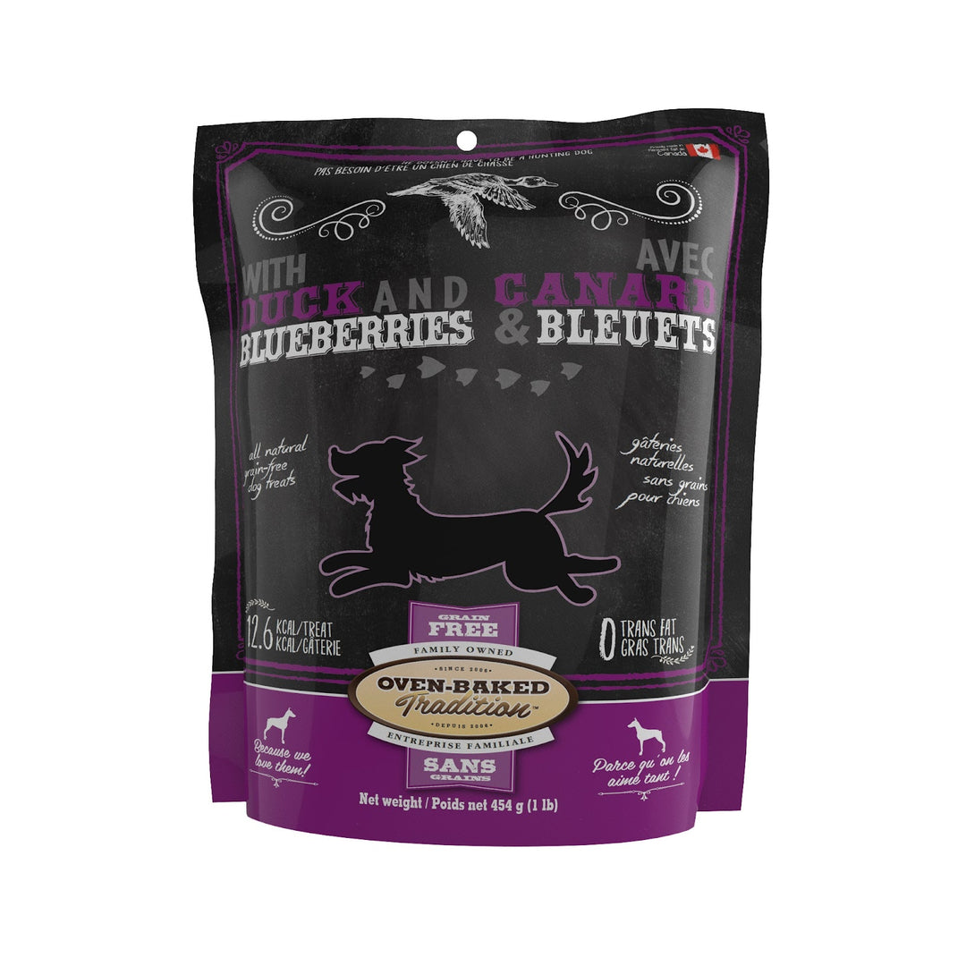 OBT Gâteries Chien Biscuits Canard & Bleuets 454g