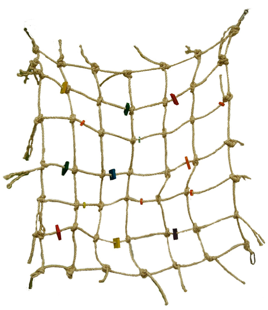 FUNMAX Jouet Oiseaux Filet Sisal Naturel 30x30"