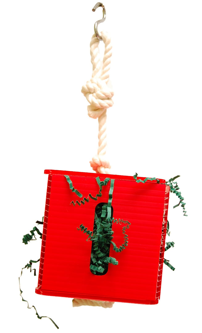 FUNMAX Jouet Oiseaux Boîte de Papier Fripé 4x4x4"