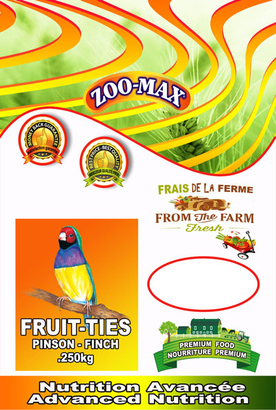 ZOO-MAX Nourriture Fruit-Ties Pinson 300g