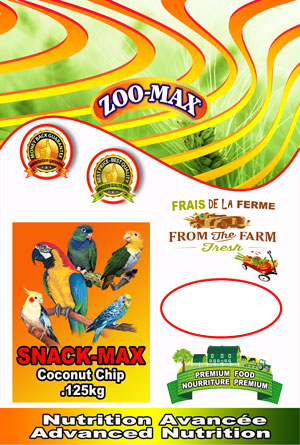 ZOO-MAX Snack-Max Gâteries Oiseaux Noix de Coco en Flocons 125g