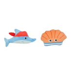 Voir l’image dans la galerie, BUD&#39;Z Jouet Chat Duo de Poisson Pirate &amp; Coquillage 8cm
