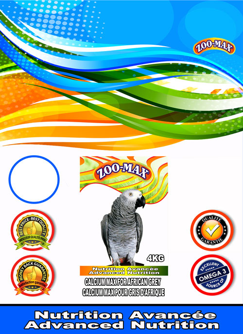 *ZOO-MAX Nourriture Calcium Max Gris Afrique 4kg