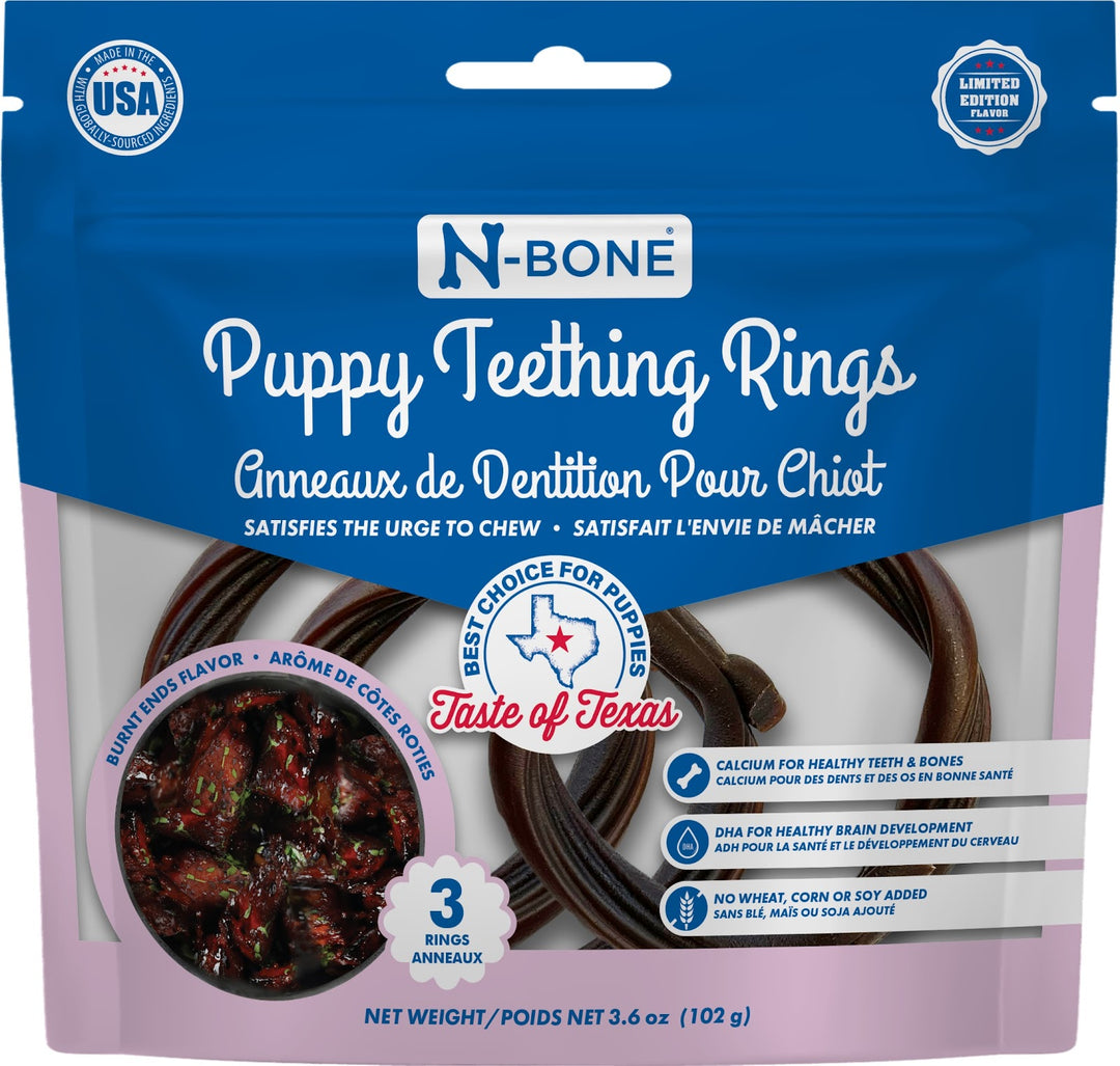 N-BONE Gâteries Chiot Anneaux Texas Côtes Rôties 102g
