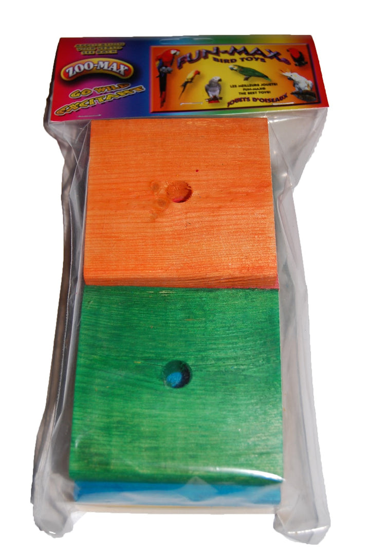 ZOO-MAX Jouet Oiseaux Blocs 0.625x3.5x3.5"