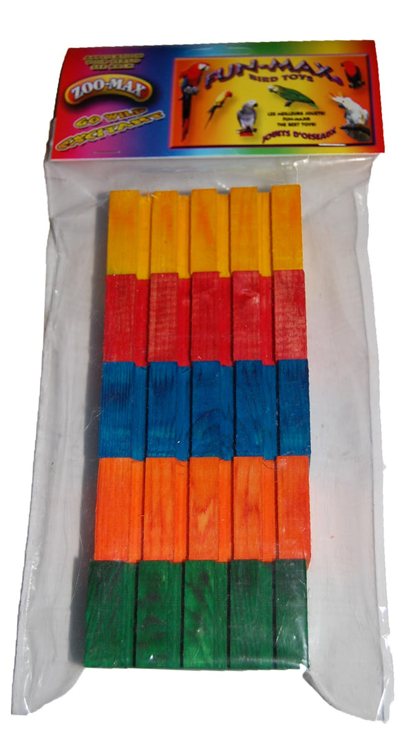 ZOO-MAX Jouet Oiseaux Blocs Sillon 1.5x1.5x3.5"