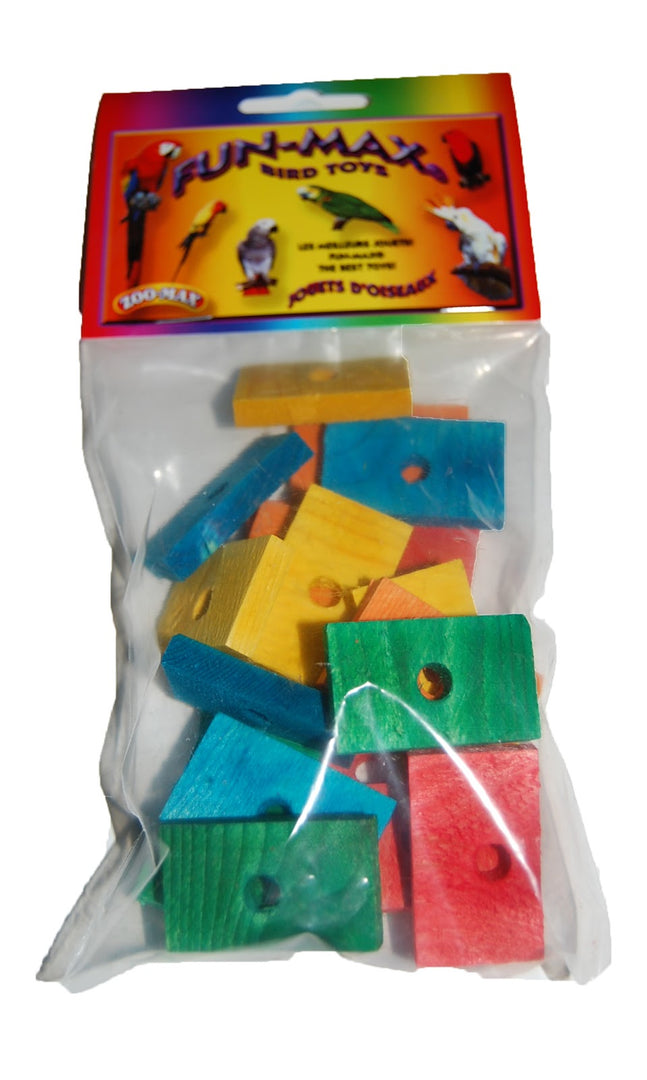 ZOO-MAX Jouet Oiseaux Blocs 0.25x1.5x0.875"