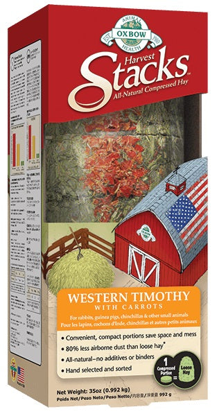 OXBOW HARVEST Nourriture Foin Timothy Occidental & Carotte 35oz