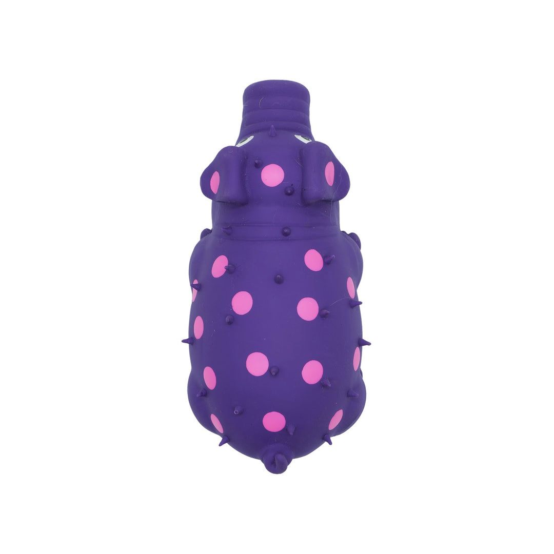 BUD'Z Jouet Chien Cochon Mauve Pois Roses Squeaker 6"