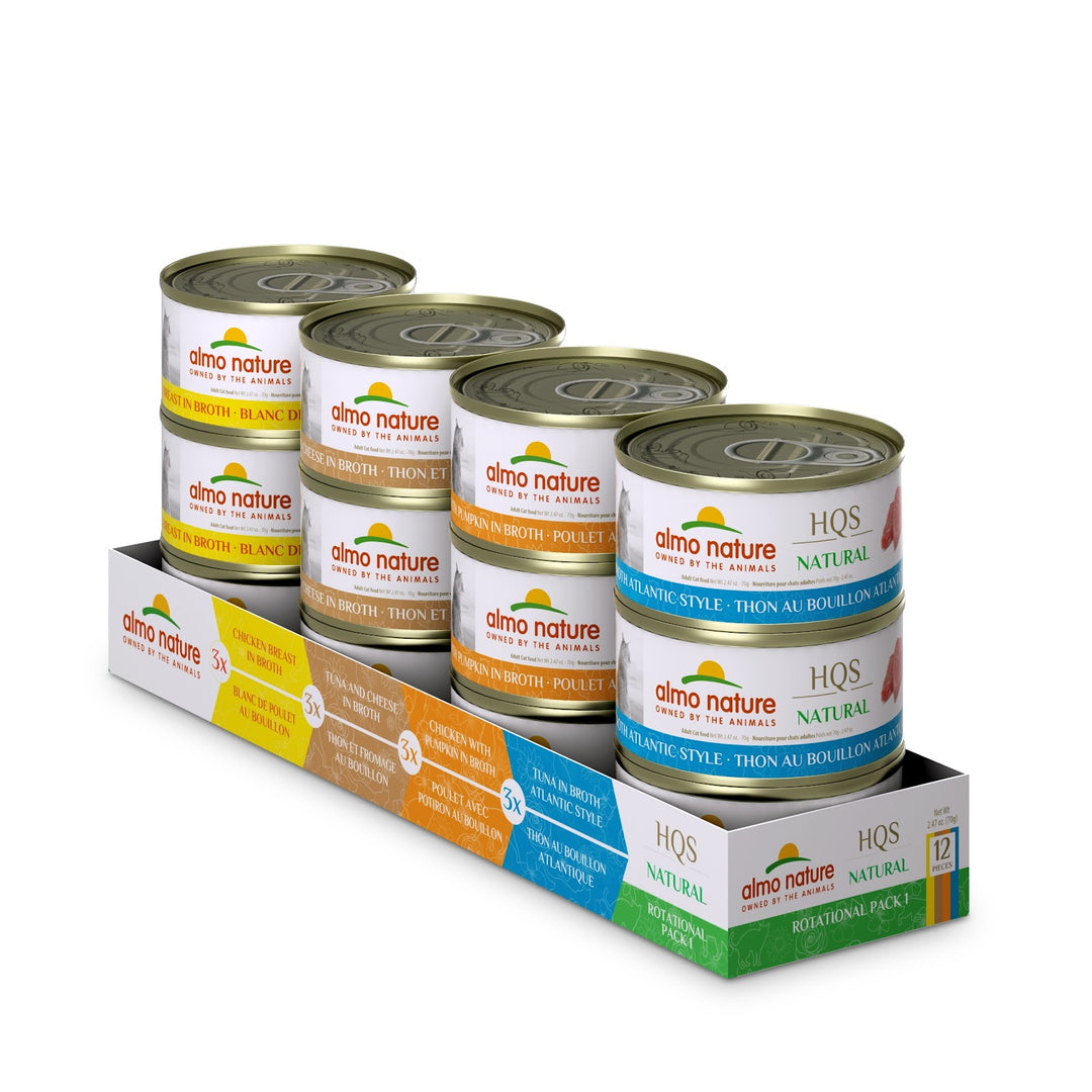 ALMO HQS NATURAL Chat Pack #1 au Bouillon 12 x 70g