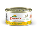 Voir l’image dans la galerie, ALMO HQS NATURAL Chat Saumon &amp; Poulet au Bouillon 70g
