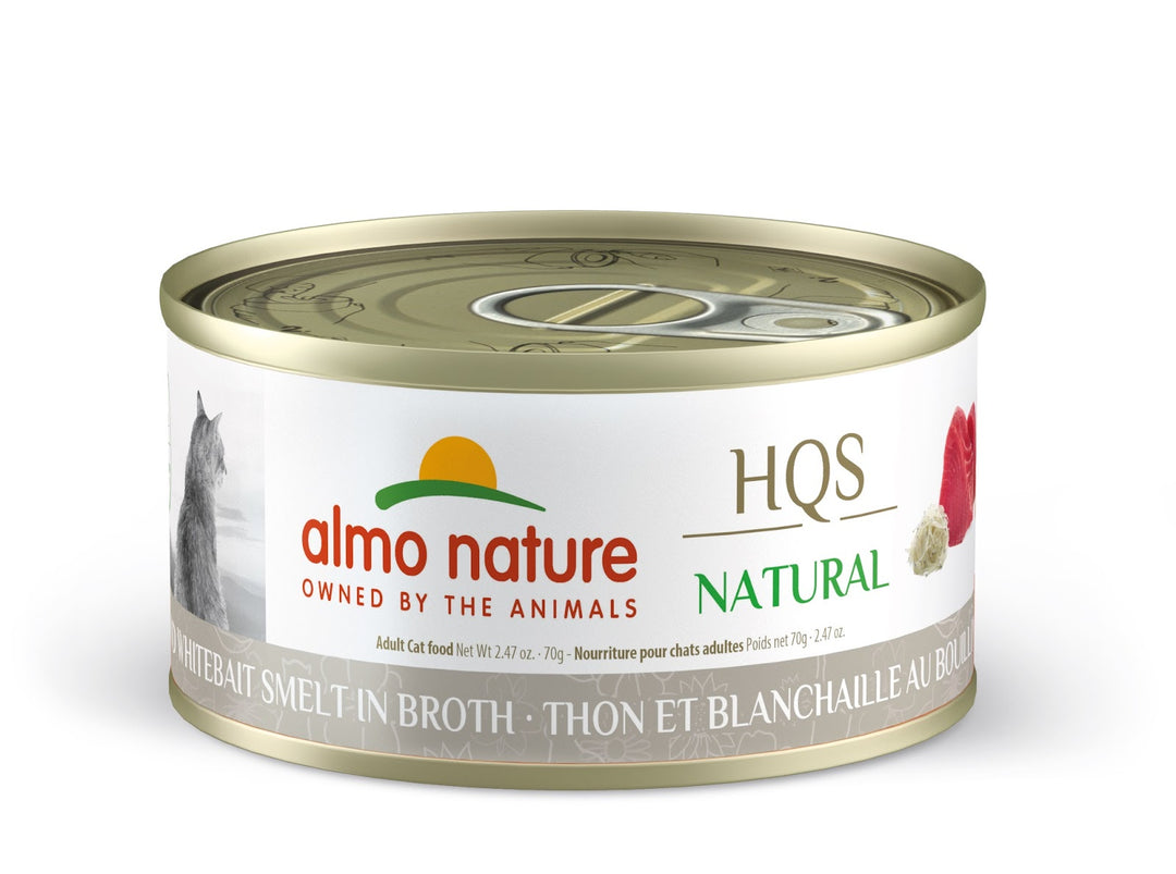 ALMO HQS NATURAL Chat Thon & Blanchaille au Bouillon 70g