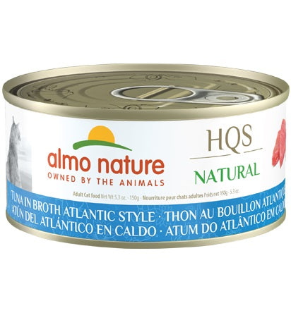 ALMO HQS NATURAL Chat Thon d'Atlantique au Bouillon 150g