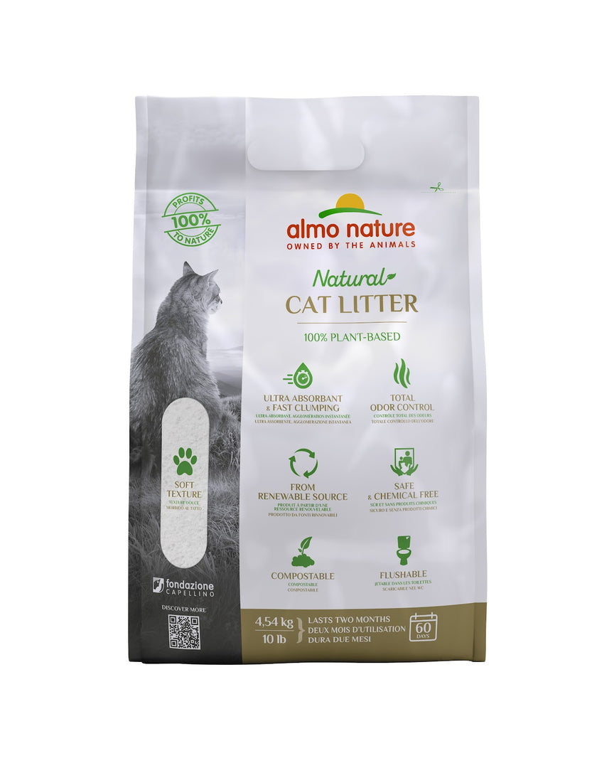 ALMO NATURE Litière Agglomérante Fibre Végétale 4.5kg