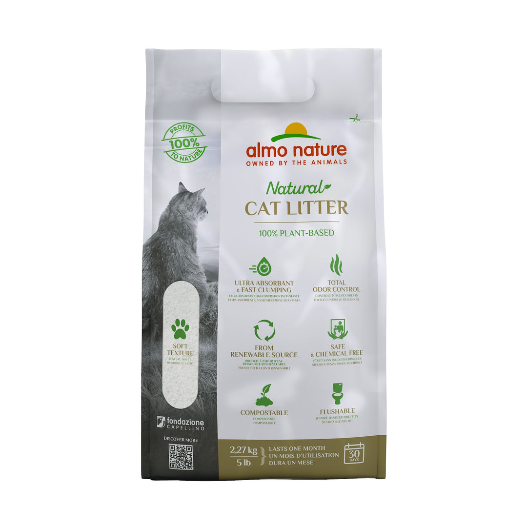 ALMO NATURE Litière Agglomérante Fibre Végétale 2.27kg