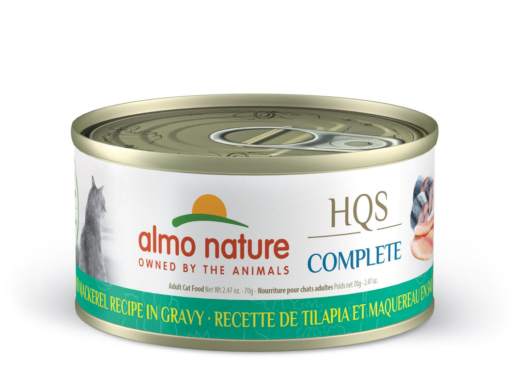 ALMO HQS COMPLETE Chat Tilapia & Maquereau en Sauce 70g
