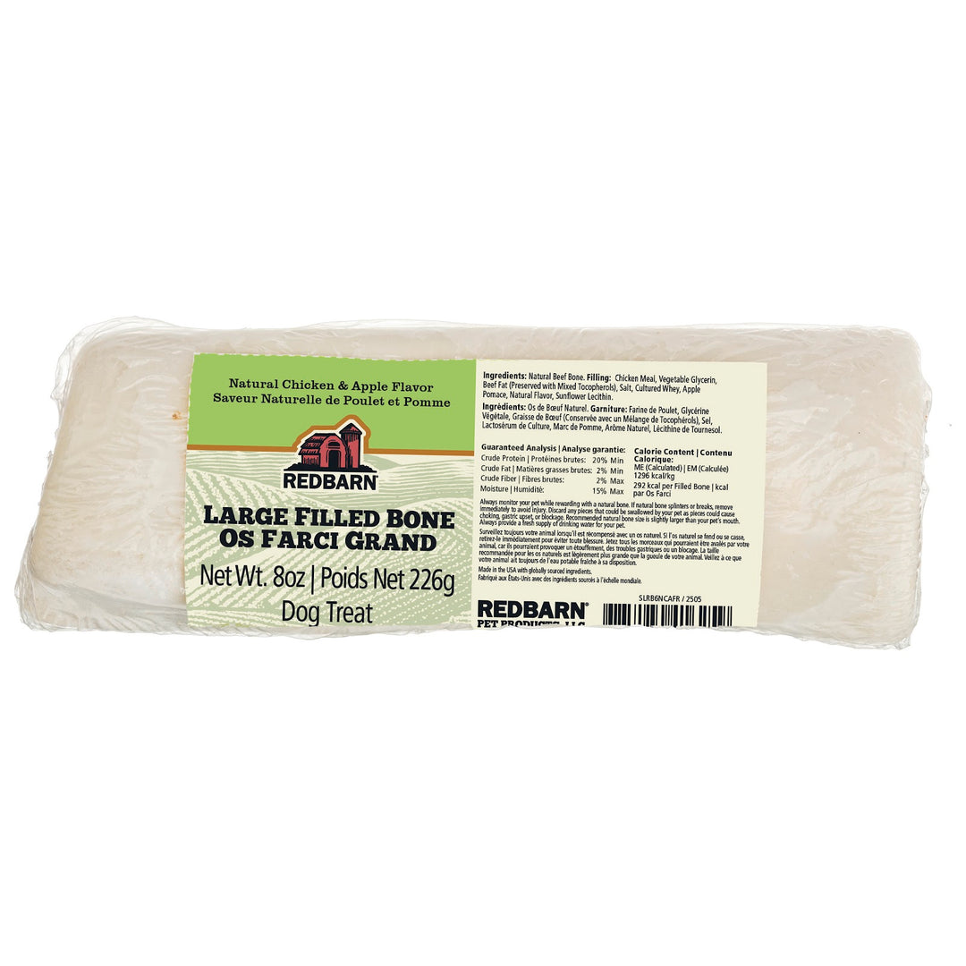 REDBARN Gâteries Chien Os Farci Poulet & Pomme L 226g Vrac