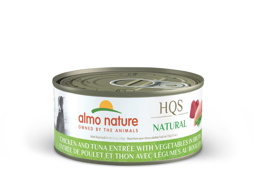 ALMO NATURAL Chien Poulet, Thon & Légumes au Bouillon 156g