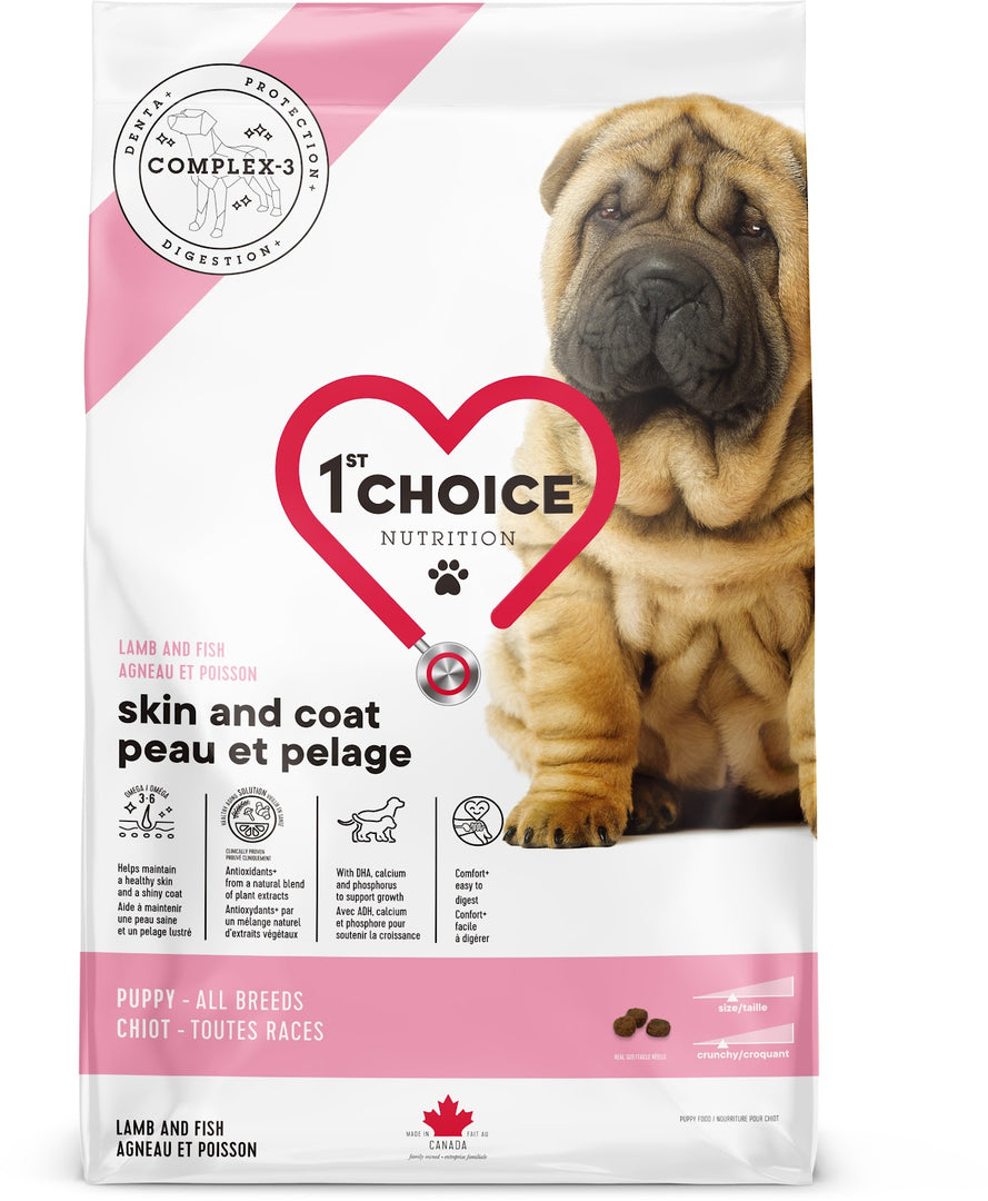1st CHOICE Chiot Peau & Pelage, Agneau & Poisson 2kg