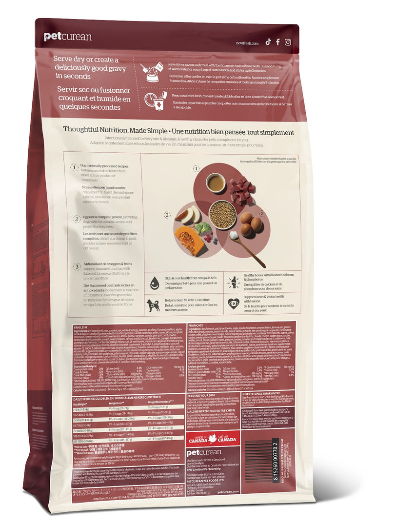 NOW FRESH GOOD GRAVY Chien Âgé Boeuf GA 1.59kg