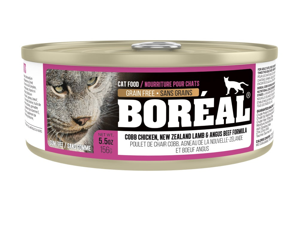 BOREAL Chat Pâté Poulet, Agneau & Boeuf Angus SG 156g
