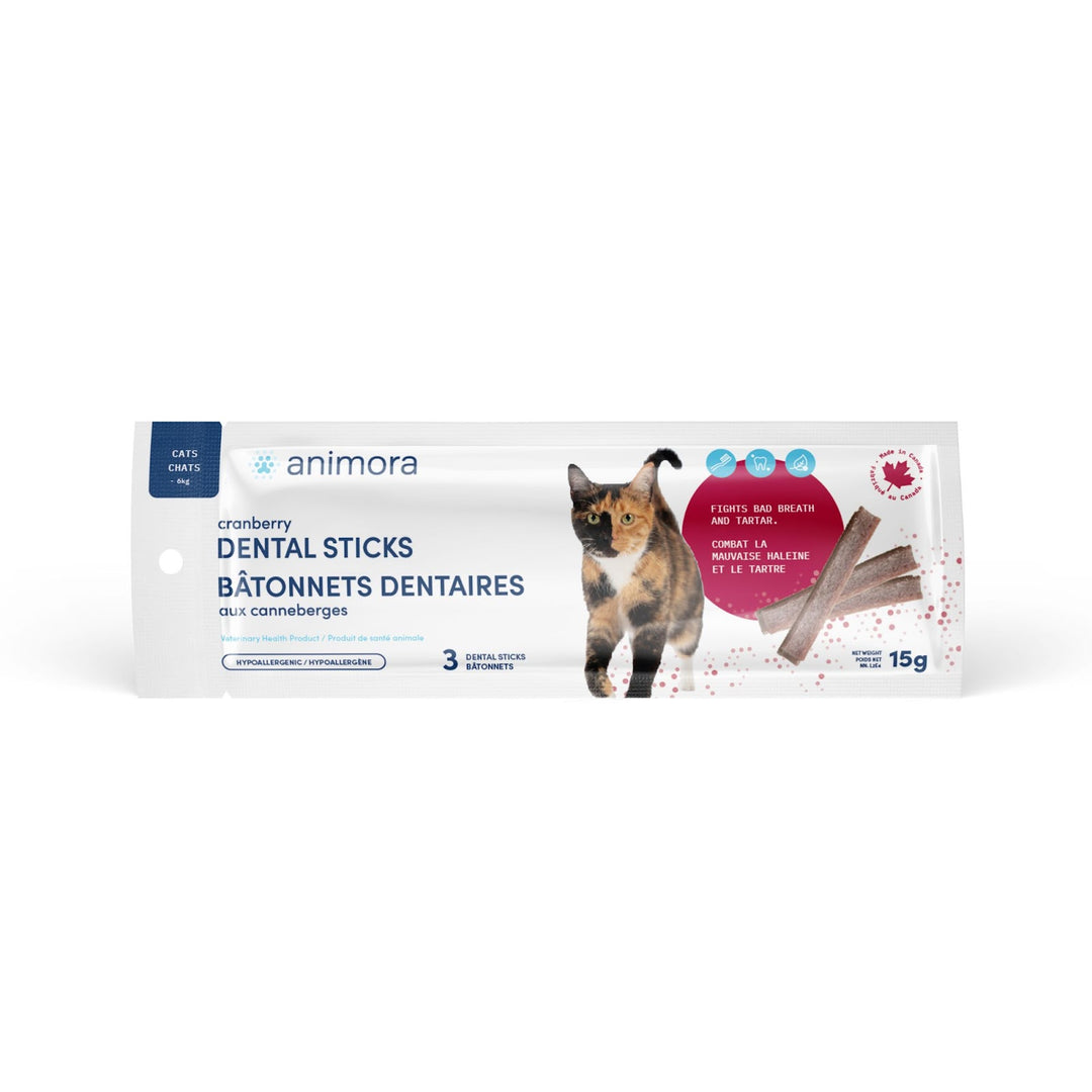 ANIMORA Gâteries Chat Bâtonnets Canneberges 15 g