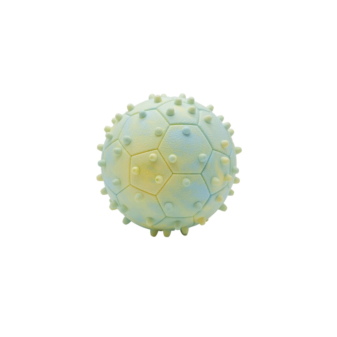 BUD'Z Jouet Chien Balle Pentagone 12.5cm Bleue & Jaune