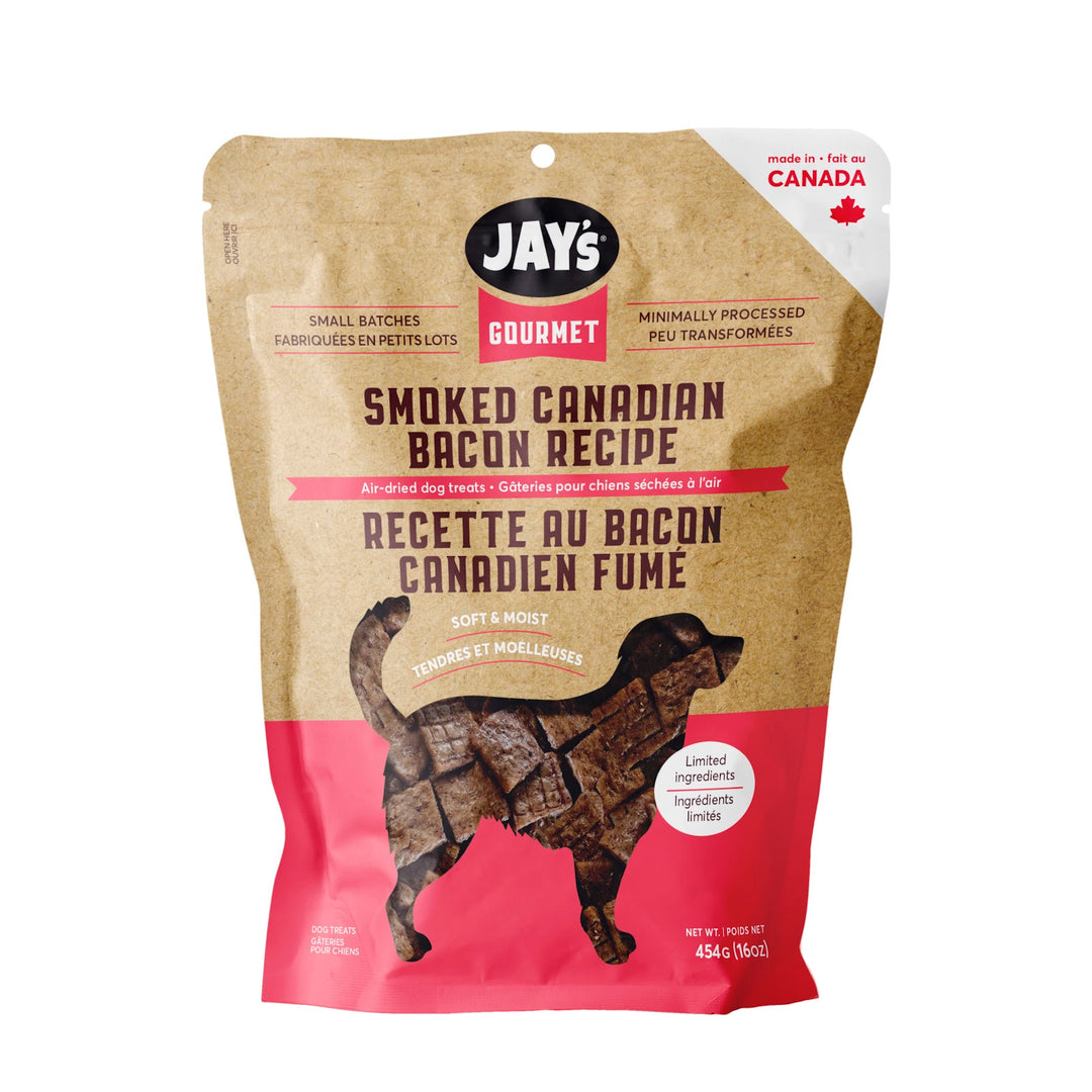 JAY'S GOURMET Gâteries Chien Bacon Fumé 454g