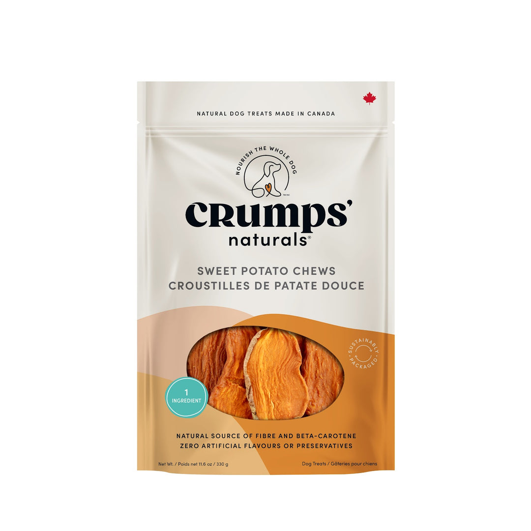 CRUMPS' NATURALS Gâteries Chien Croustilles Patate Douce 330g