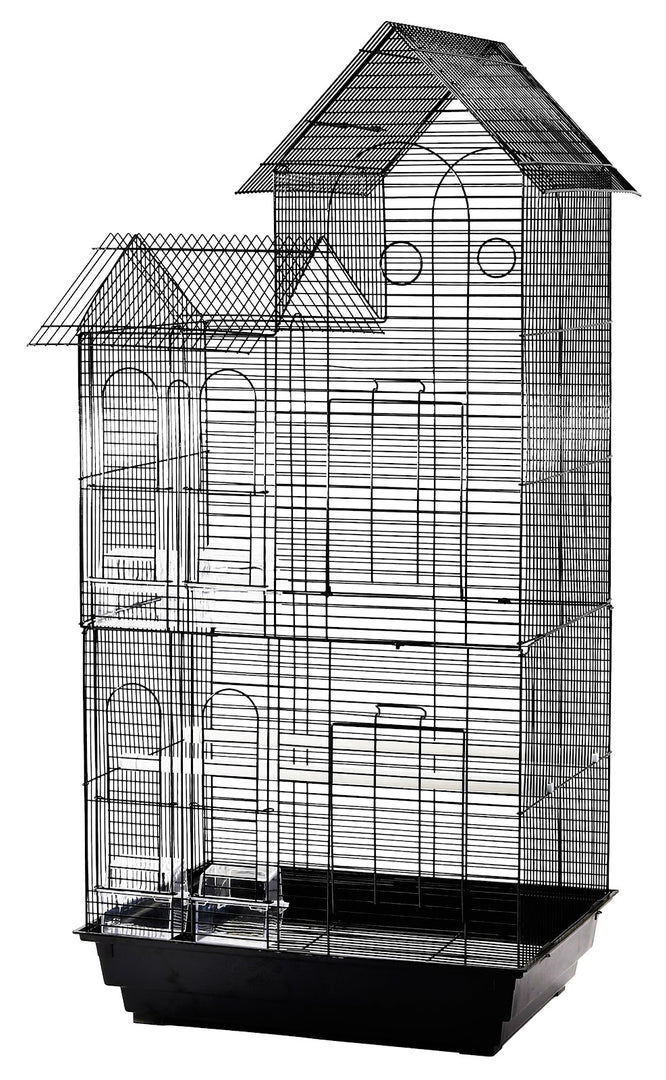 DAYANG Cage Voliere Betula Noir pour Oiseaux