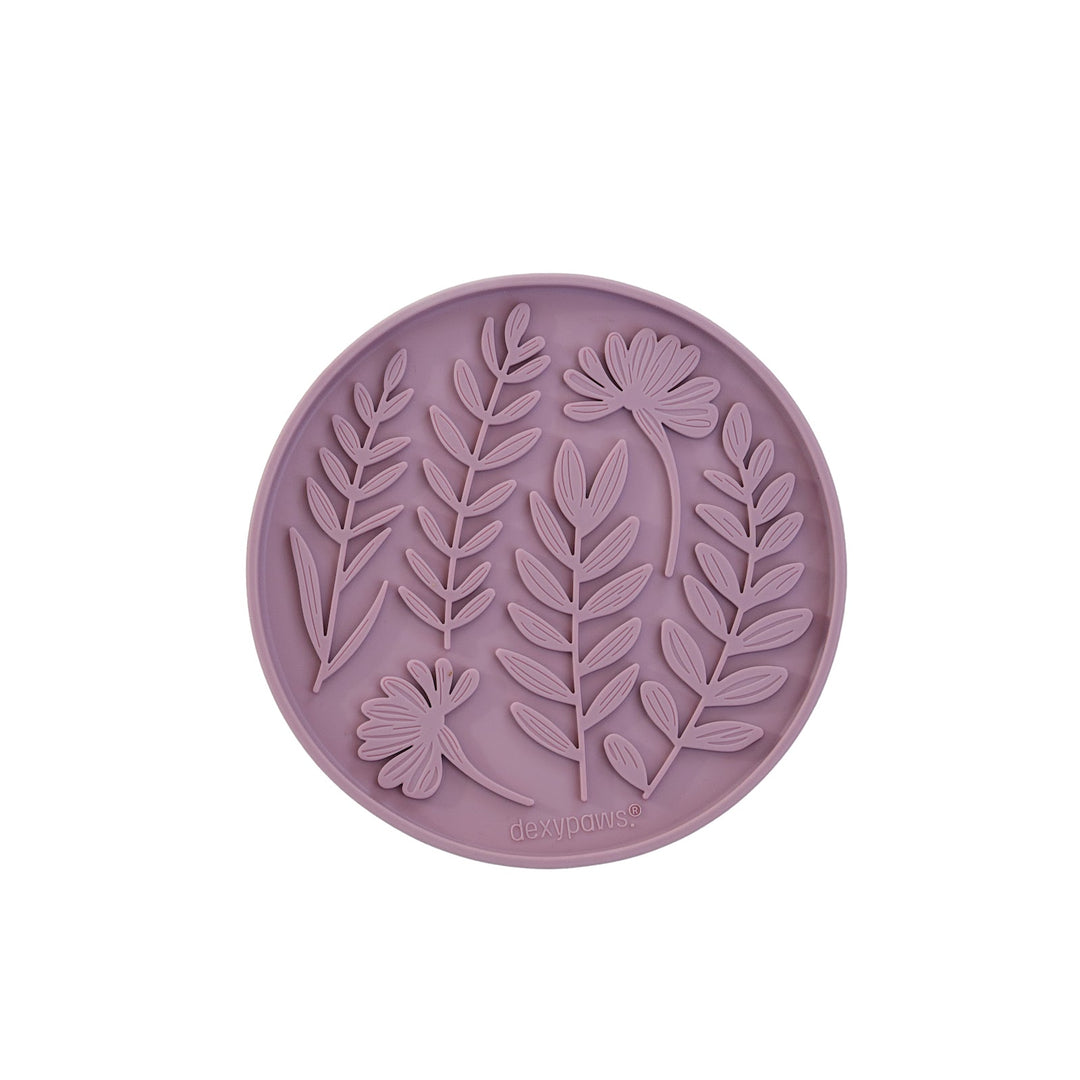 DEXYPAWS Tapis Léchange Stimulant Cercle Rose Poudré