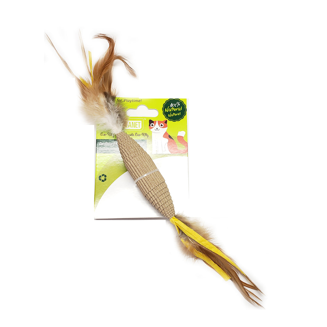 DEFINE PLANET Jouet Chat Rouleau de Carton à Double Plume