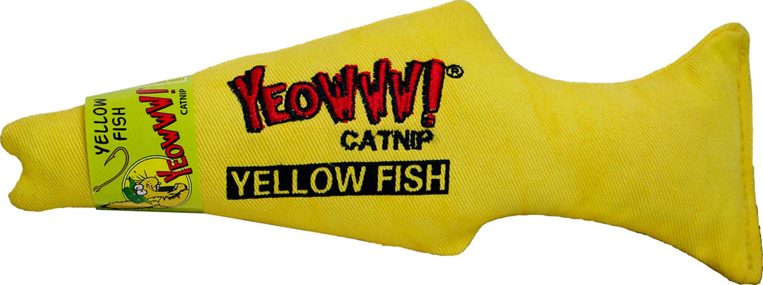 DUCKY WORLD Jouet Chat Poisson/Catnip 7" Jaune