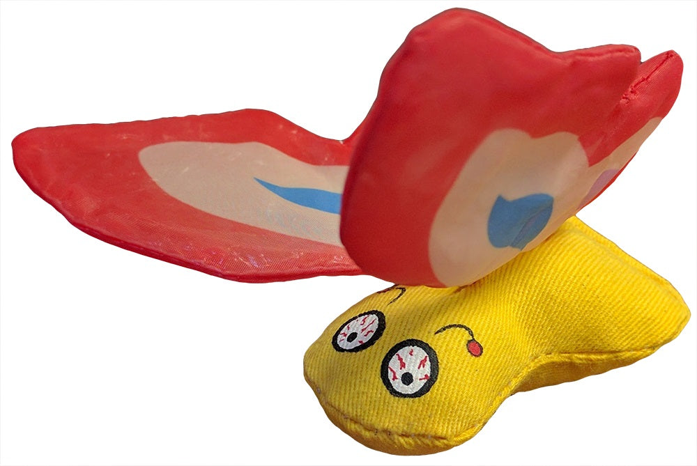 DUCKY WORLD Jouet Chat Papillon/Catnip Rouge