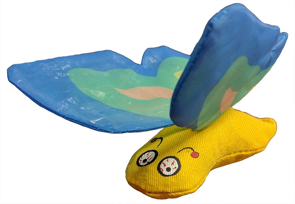 DUCKY WORLD Jouet Chat Papillon/Catnip Bleu