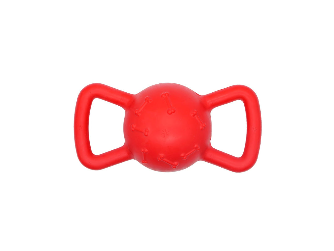 BUD'Z Jouet Chien Balle/Poignée 3.5" Rouge