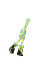 Voir l’image dans la galerie, BUD&#39;Z Jouet Chien Corde Boucle &amp; Nœud 13.5&quot; Vert &amp; Jaune
